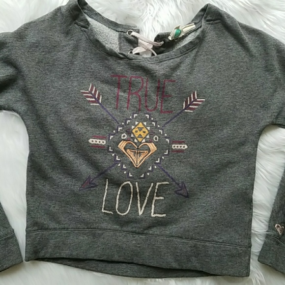 Roxy Girls True Love Pullover Lace Hoodie - Picture 3 of 8